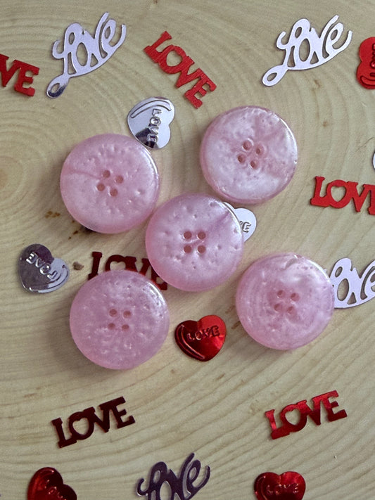 Pink Resin Button